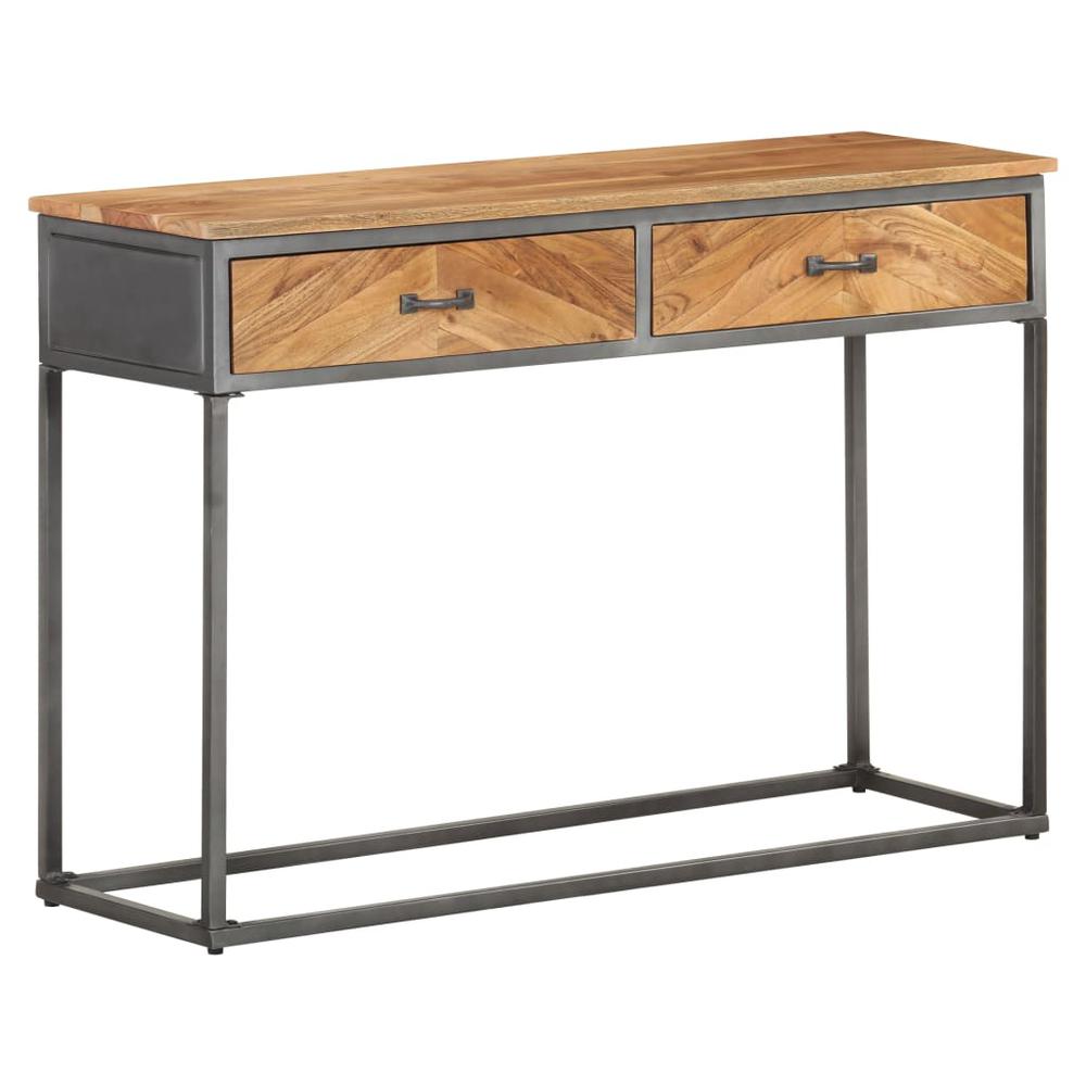 vidaXL Console Table 43.3"x13.8"x29.5" Solid Acacia Wood 3527