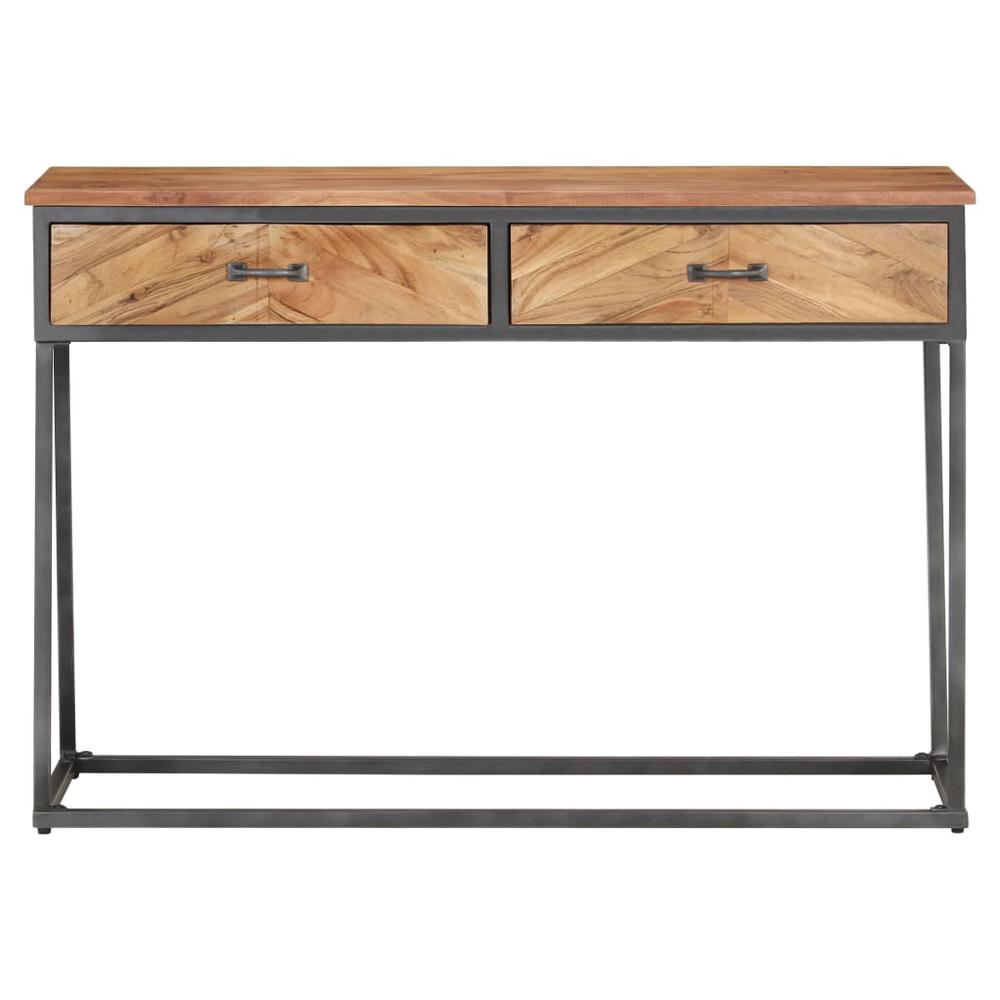 vidaXL Console Table 43.3"x13.8"x29.5" Solid Acacia Wood 3527