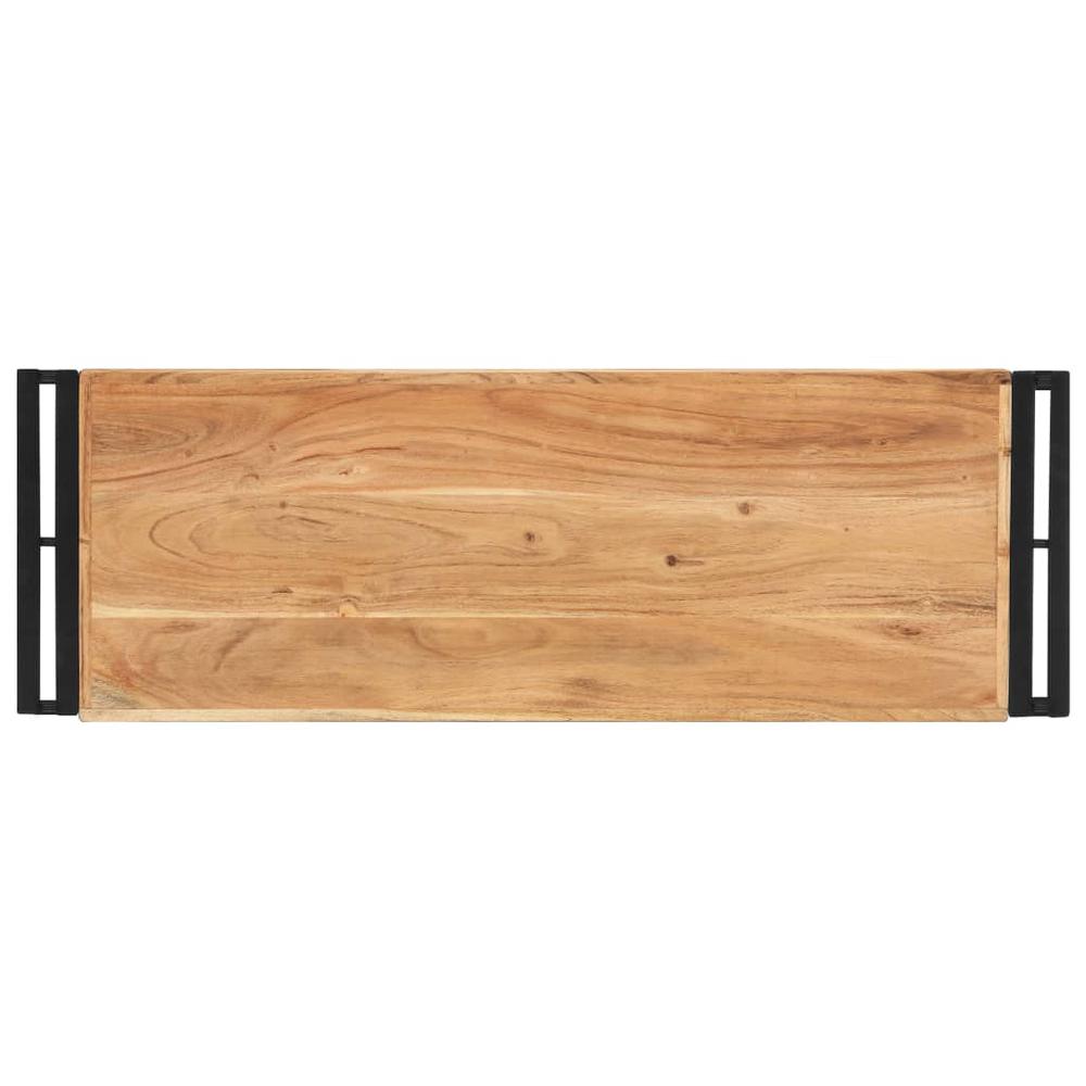 vidaXL Console Table 35.4"x11.8"x29.5" Solid Acacia Wood 1097