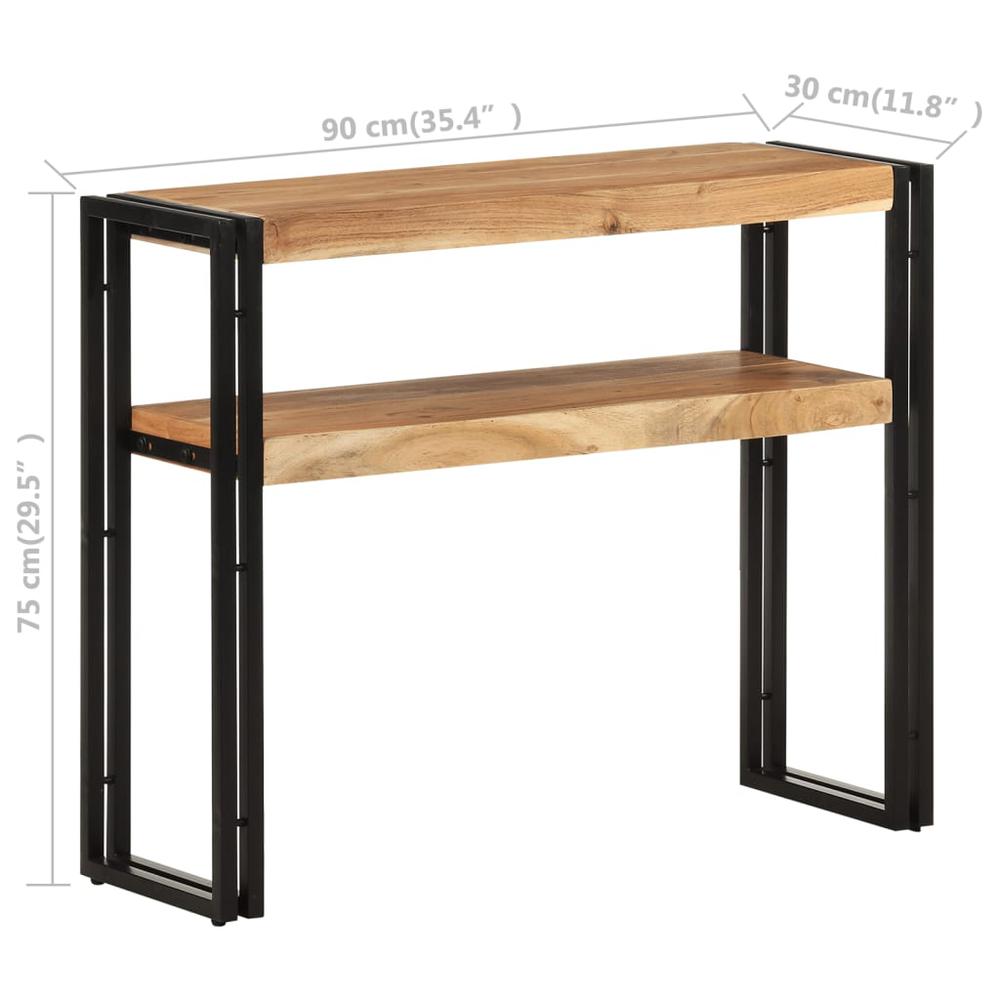 vidaXL Console Table 35.4"x11.8"x29.5" Solid Acacia Wood 1097
