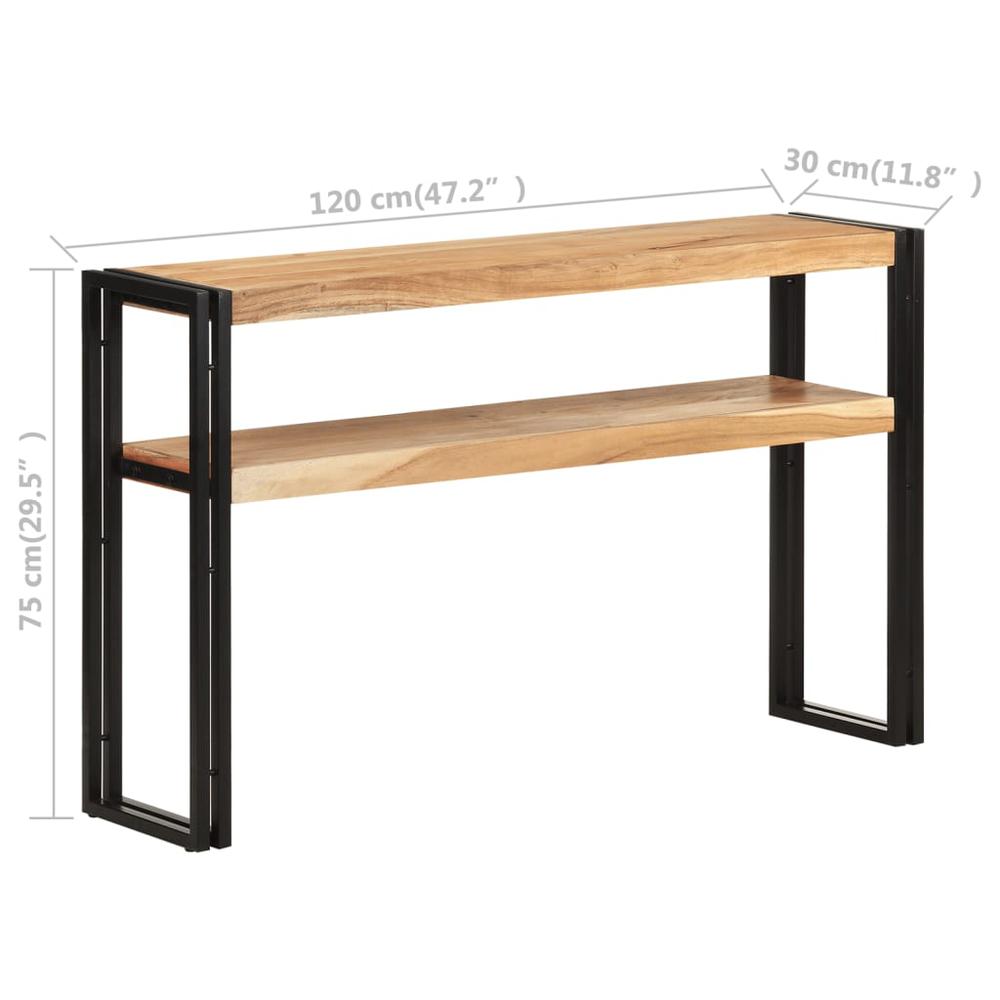 vidaXL Console Table 47.2"x11.8"x29.5" Solid Acacia Wood 1100