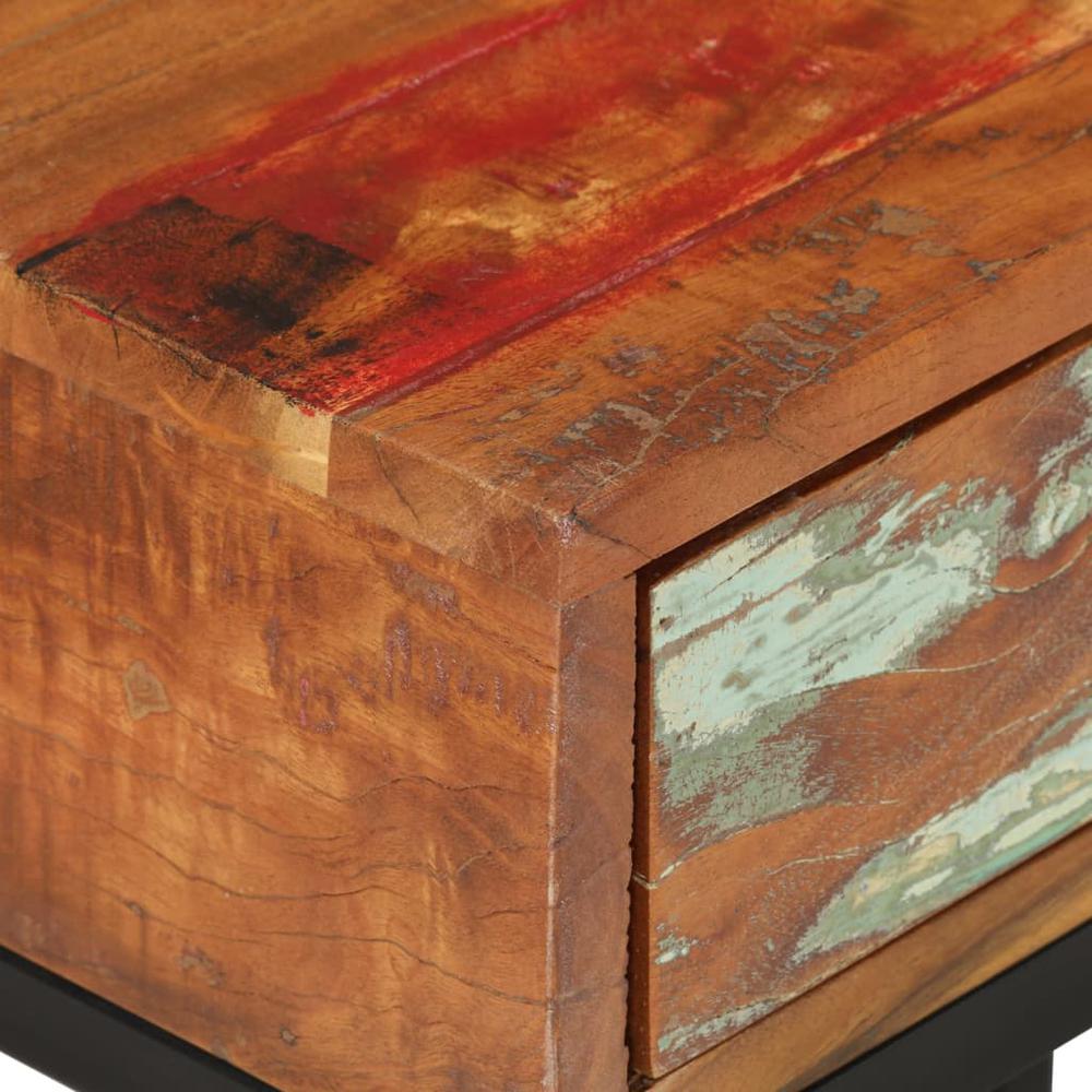 vidaXL U-Shaped Side Table 17.7"x11.8"x24" Solid Reclaimed Wood