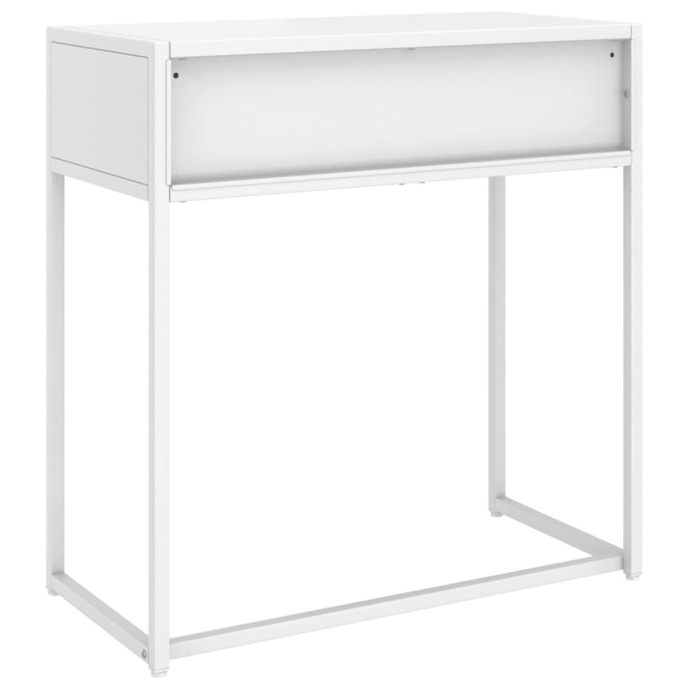 vidaXL Console Table White 28.3"x13.8"x29.5" Steel