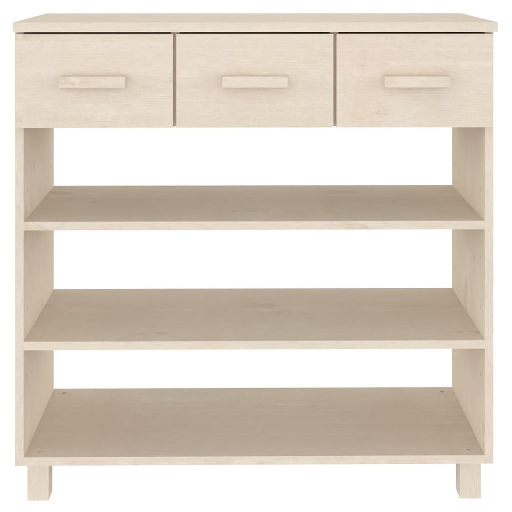 vidaXL Console Table Honey Brown 35.4"x13.8"x35.4" Solid Wood Pine