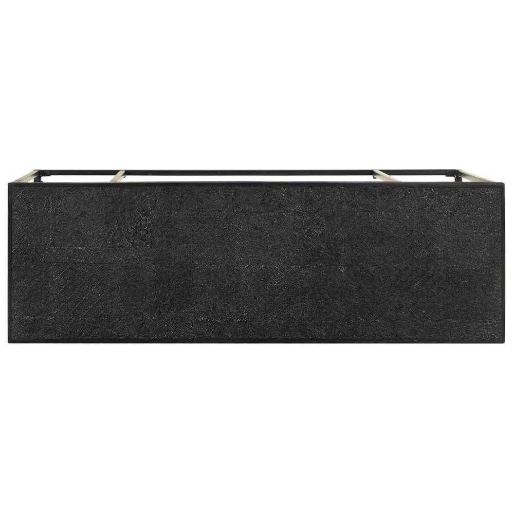 vidaXL Console Table Black 43.3"x13.8"x29.9" Solid Acacia and Mango Wood