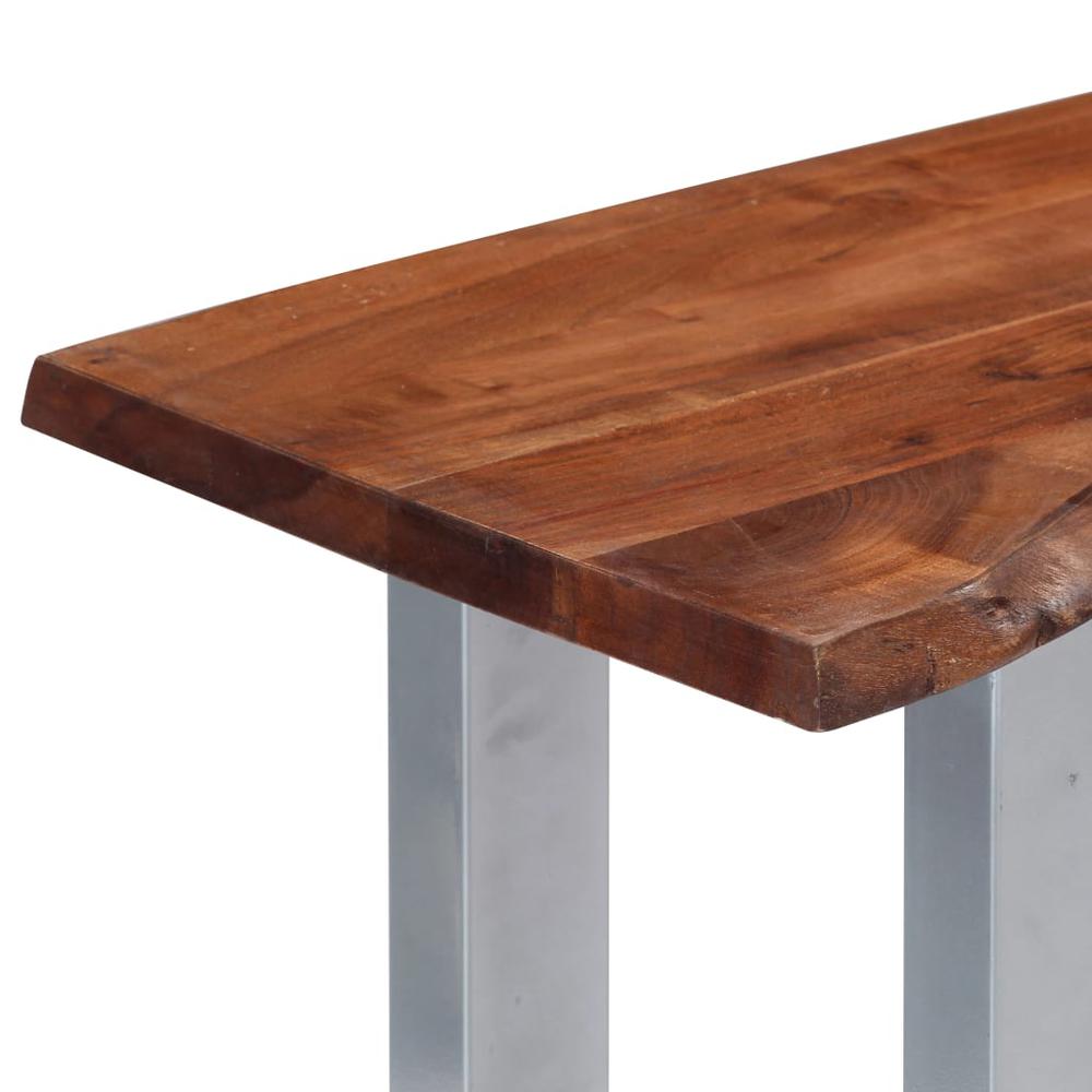 vidaXL Console Table 45.3"x13.8"x29.9" Solid Aacia Wood and Iron
