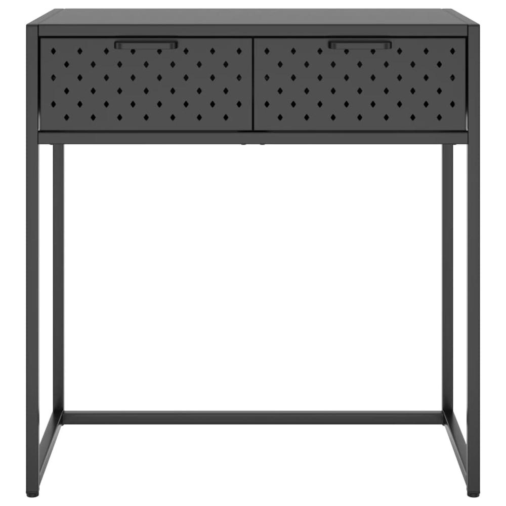 vidaXL Console Table Anthracite 28.3"x13.8"x29.5" Steel