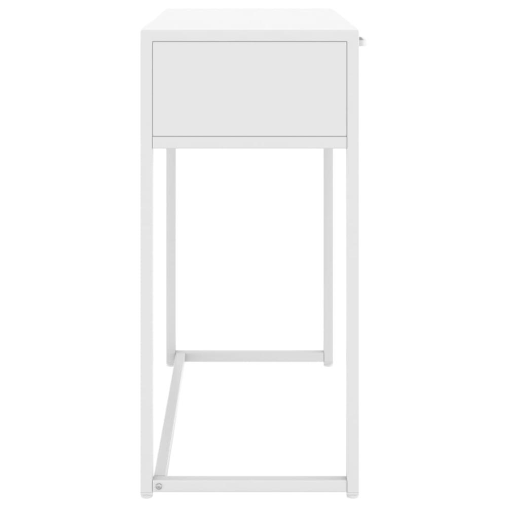 vidaXL Console Table White 28.3"x13.8"x29.5" Steel