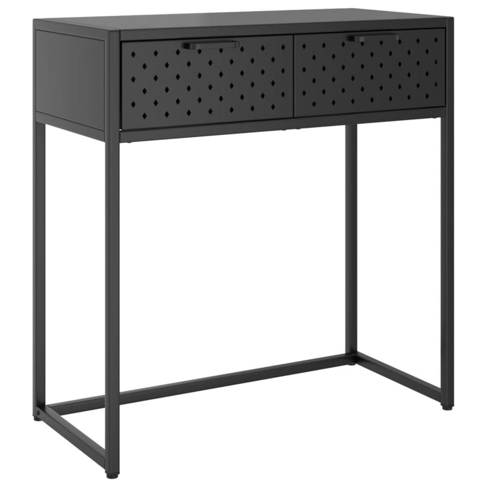vidaXL Console Table Anthracite 28.3"x13.8"x29.5" Steel