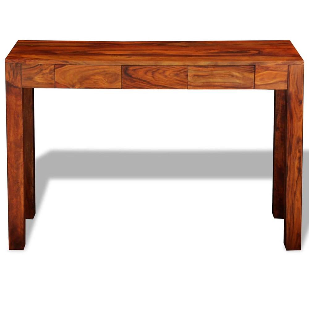 vidaXL Console Table with 3 Drawers 31.5" Solid Sheesham Wood
