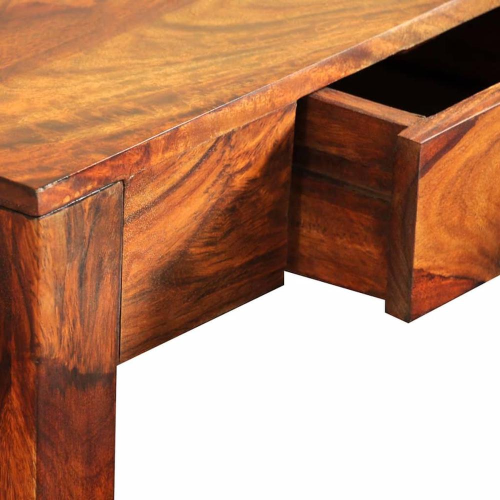 vidaXL Console Table with 3 Drawers 31.5" Solid Sheesham Wood