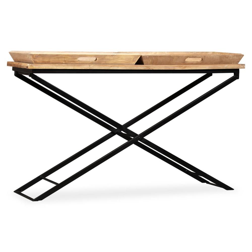 vidaXL Console Table Solid Mango Wood 51.2"x15.7"x31.5"