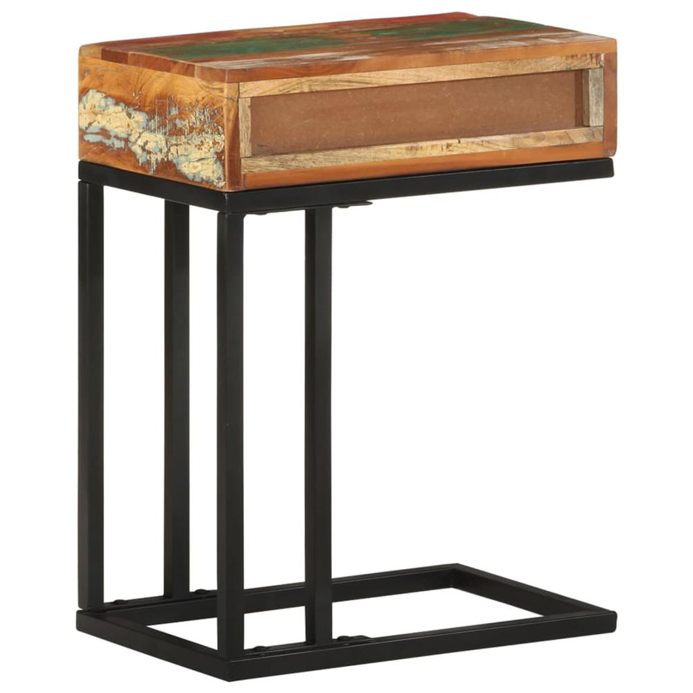 vidaXL U-Shaped Side Table 17.7"x11.8"x24" Solid Reclaimed Wood
