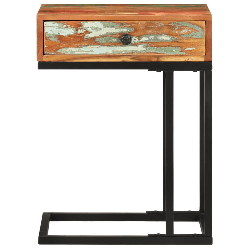 vidaXL U-Shaped Side Table 17.7"x11.8"x24" Solid Reclaimed Wood