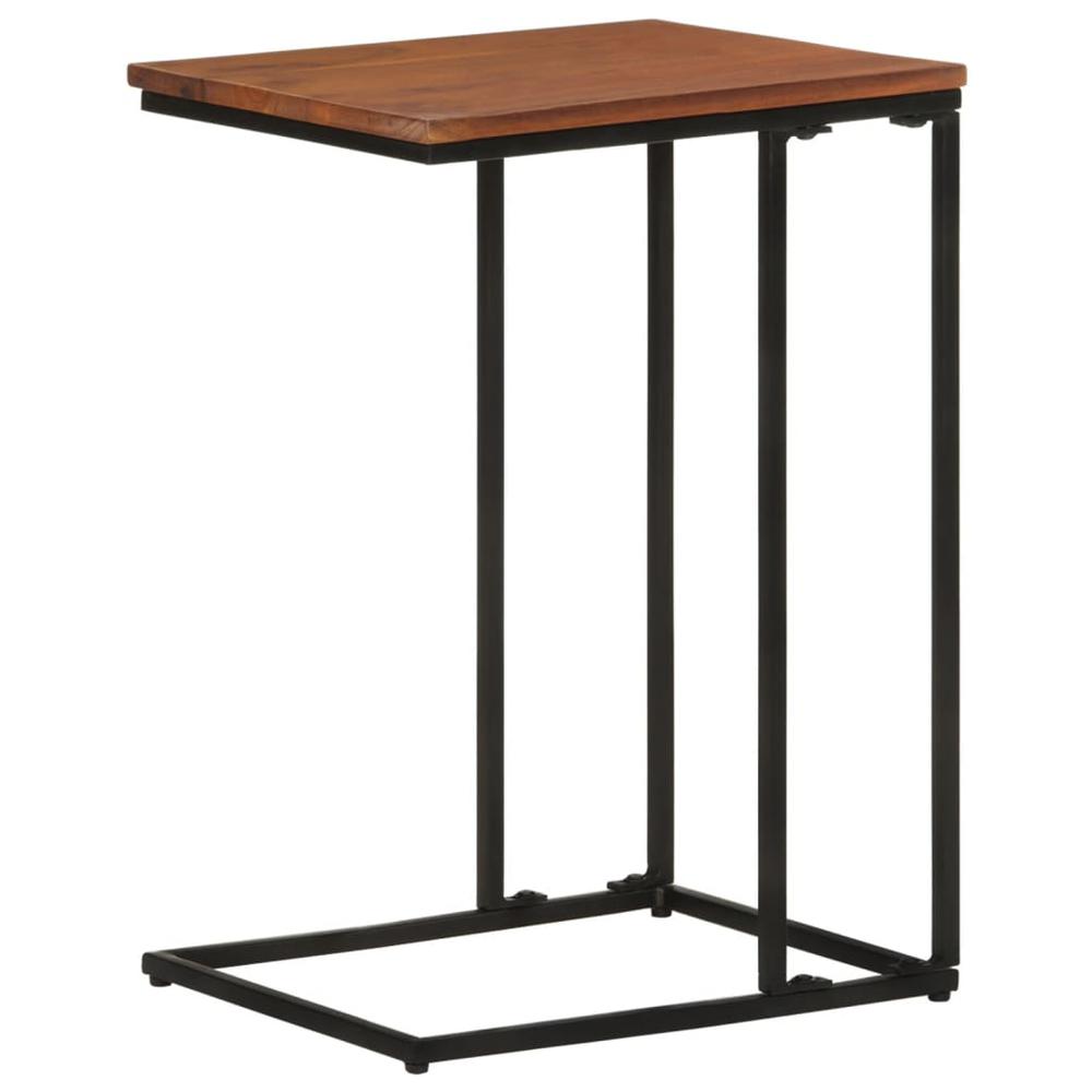 vidaXL Side Table 13.8"x17.7"x25.6" Solid Acacia Wood