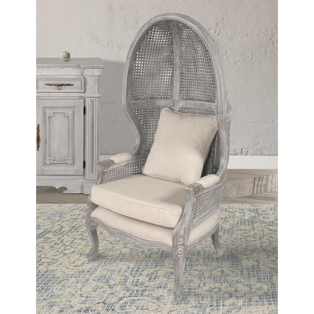 Mystique Gray Mahogany Balloon Chair