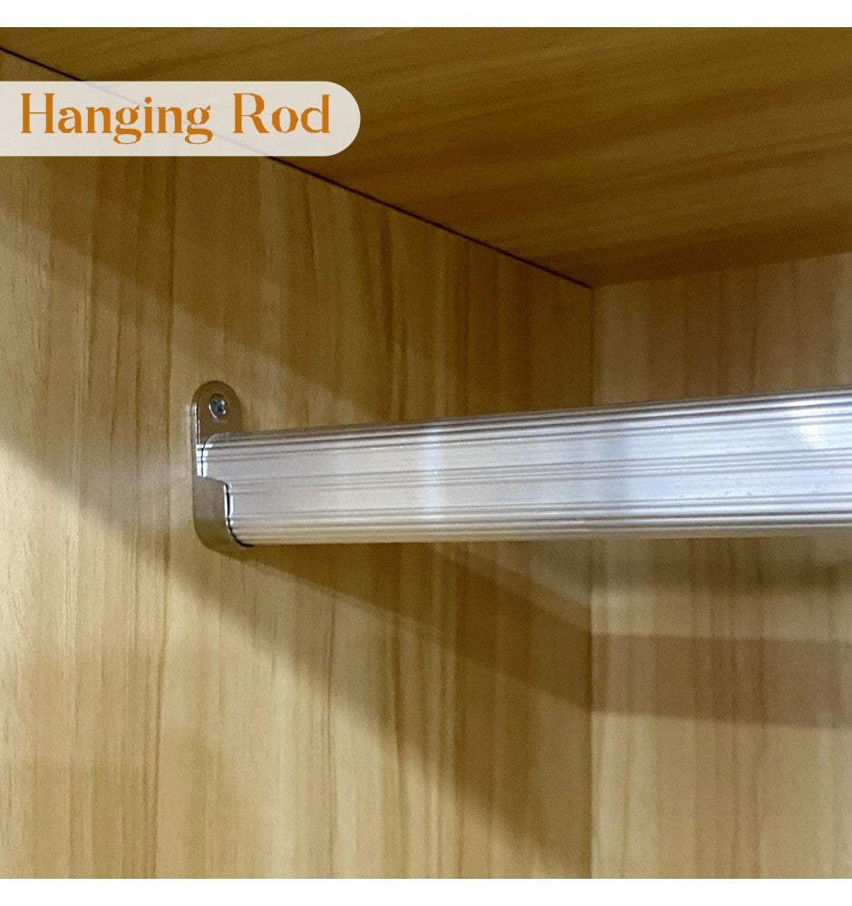 Armoire Wardrobe Closet, Wardrobe Closet with 3 Color Doors, Bedroom Armoires with Hanging Rod, Wardrobe Cabinet with 3 Drawers, Closet Cabinet with 3 Storage Cabinets(47.5W x 20D x 67H)
