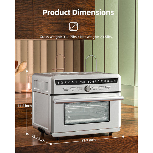 26.4 Qt 1800W 10-in-1 Air Fryer Toaster Oven with Recipe