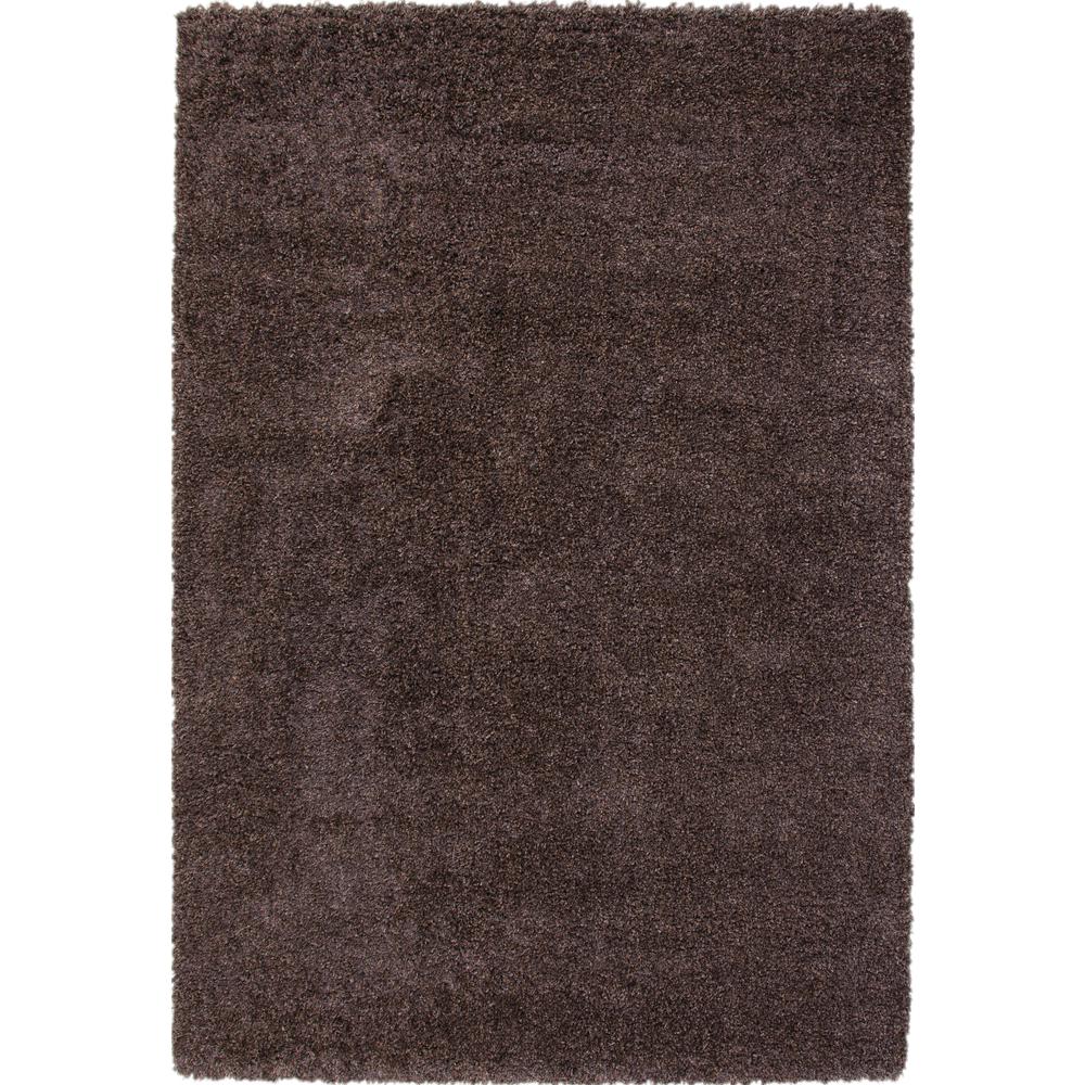 Comfort Shag Chocolate Olefin Area Rug, 7'10" x 10'6"