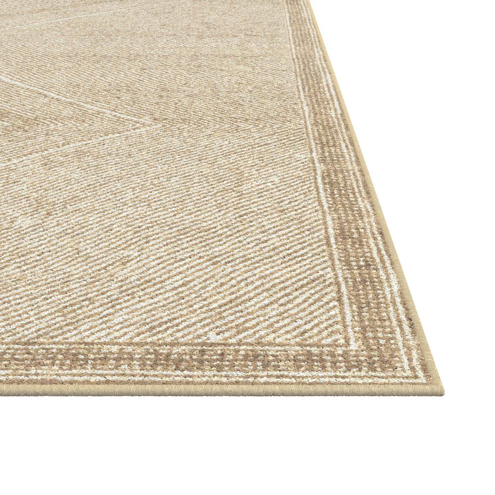 Sonoma Benzara Beige and White Viscose Area Rug, 5'3" x 7'6"