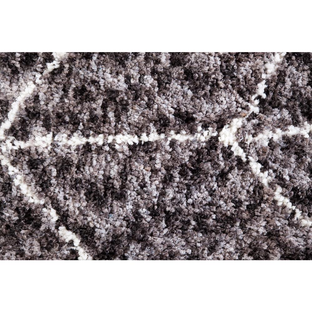 Oasis Cosima Dark Gray and White Polyester Area Rug, 5'3 x 7'6"