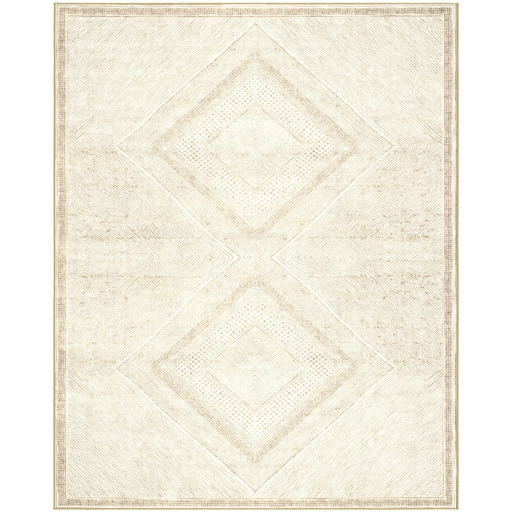 Sonoma Benzara Beige and White Viscose Area Rug, 7'10" x 10'9"