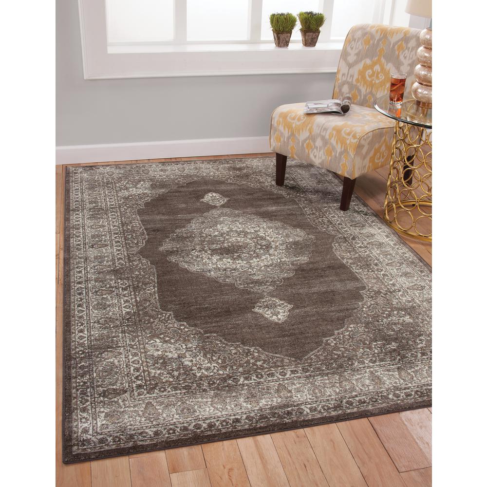 Sonoma Chocolate/Silver Area Rug, 5'3" x 7'6"