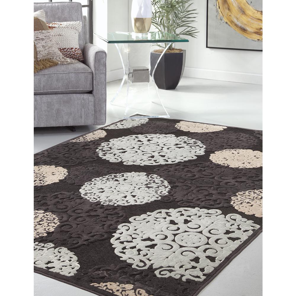 Napa Dante Charcoal/Ivory/Lt. Blue Area Rug, 7'10" x 10'10"