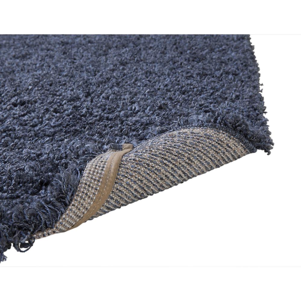 Comfort Shag Slate Blue Olefin Area Rug, 5'3" x 7'6"