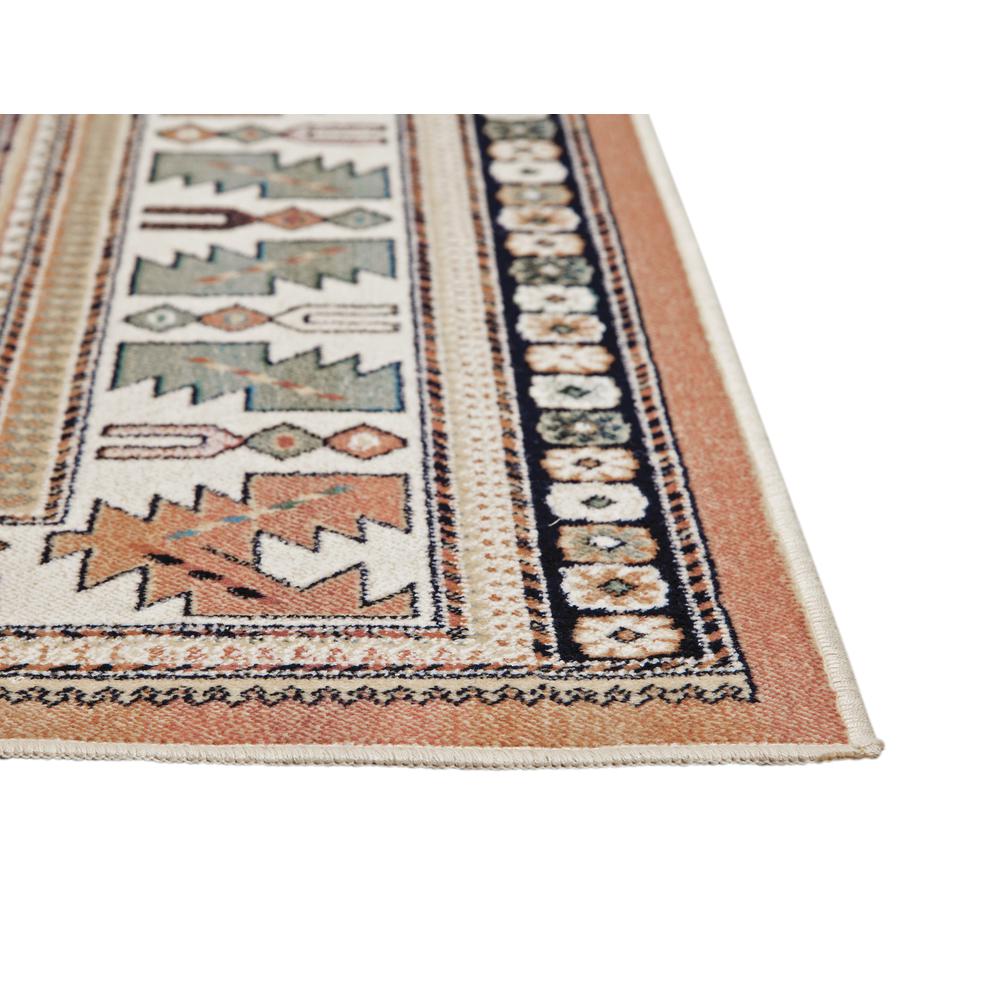 Sonoma Gypsy Rust, Black, Ivory, Aqua Viscose Area Rug, 3'2" x 4'6"
