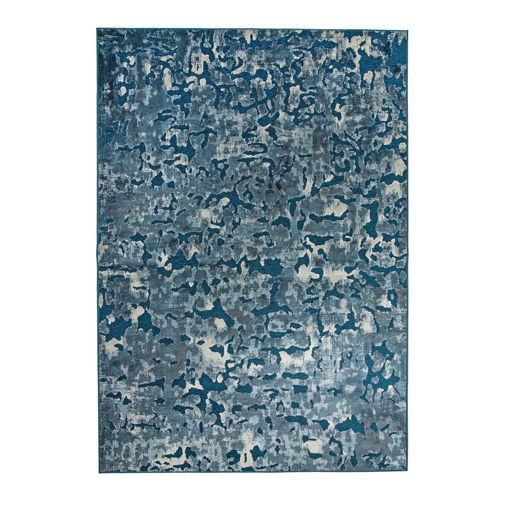 Napa Axel Blue and Ivory Area Rug, 5'3" x 7'6"