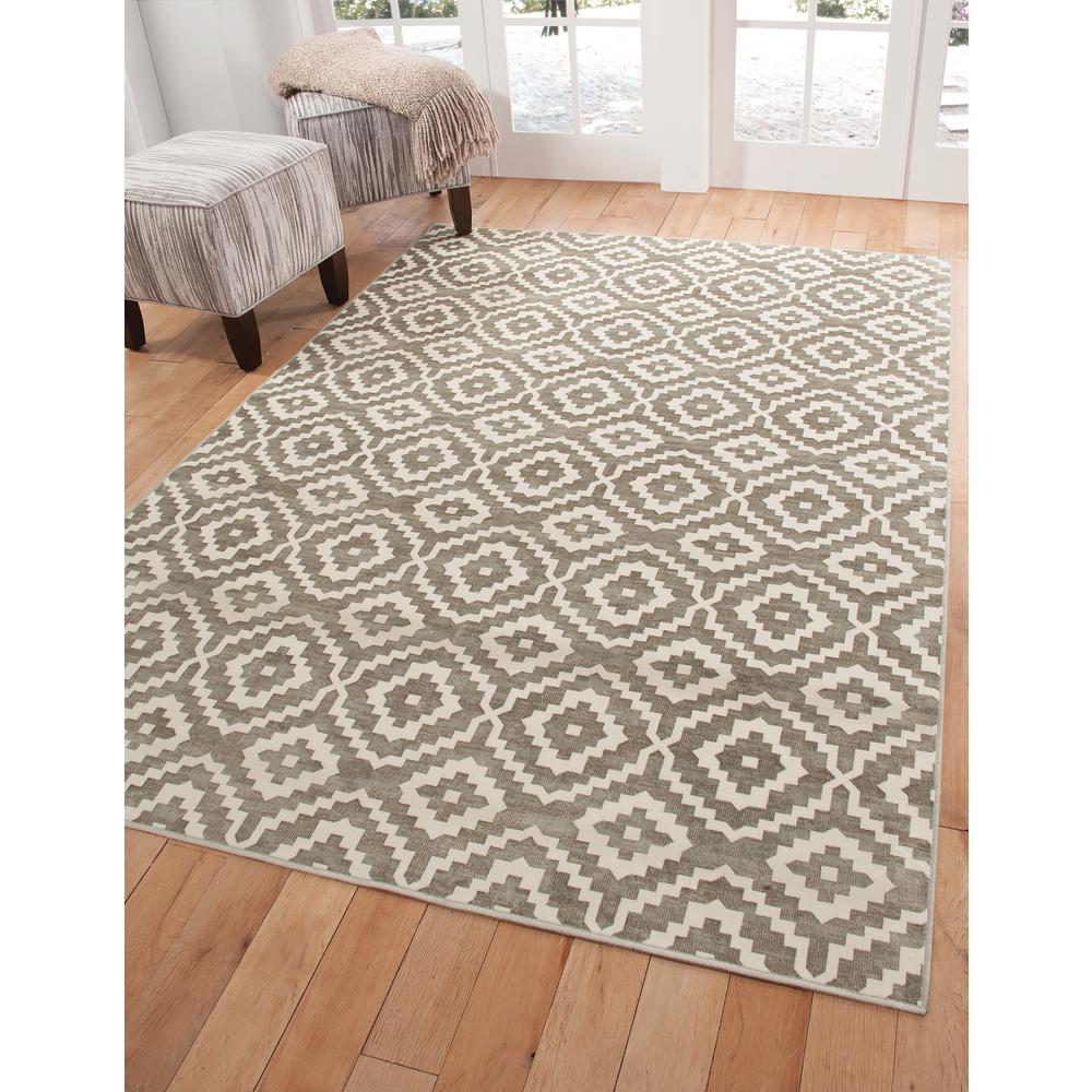 Sonoma Verona Silver-Grey/White Area Rug, 7'10" x 10'1"