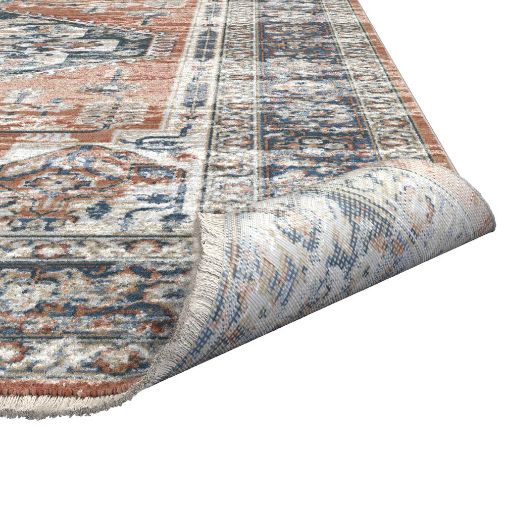 Summit Wasilla Rust/Natural/Blue Area Rug, 3'11" x 5'7"