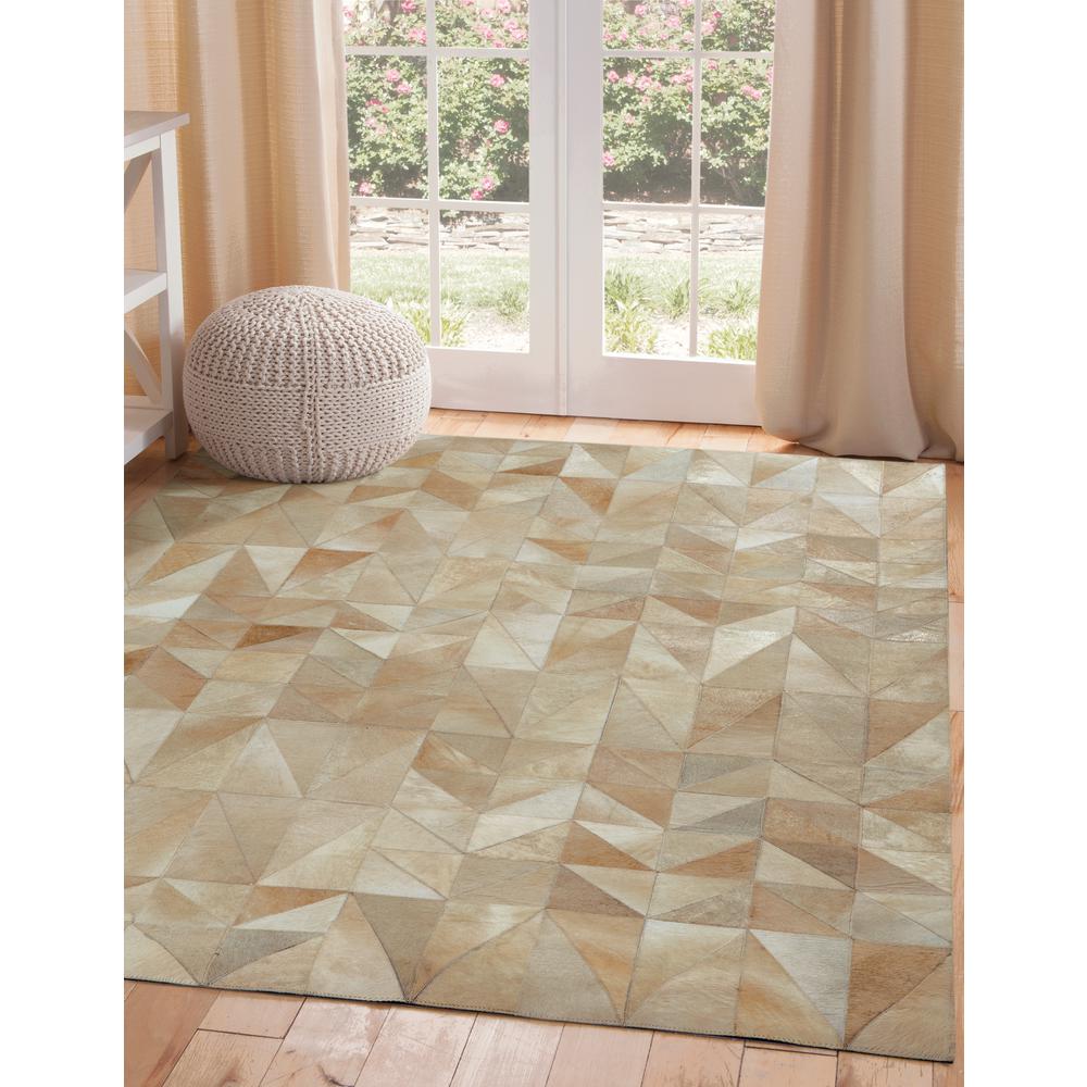 Geo Hide Ivory/Tan/Natural Area Rug, 8' x 10'
