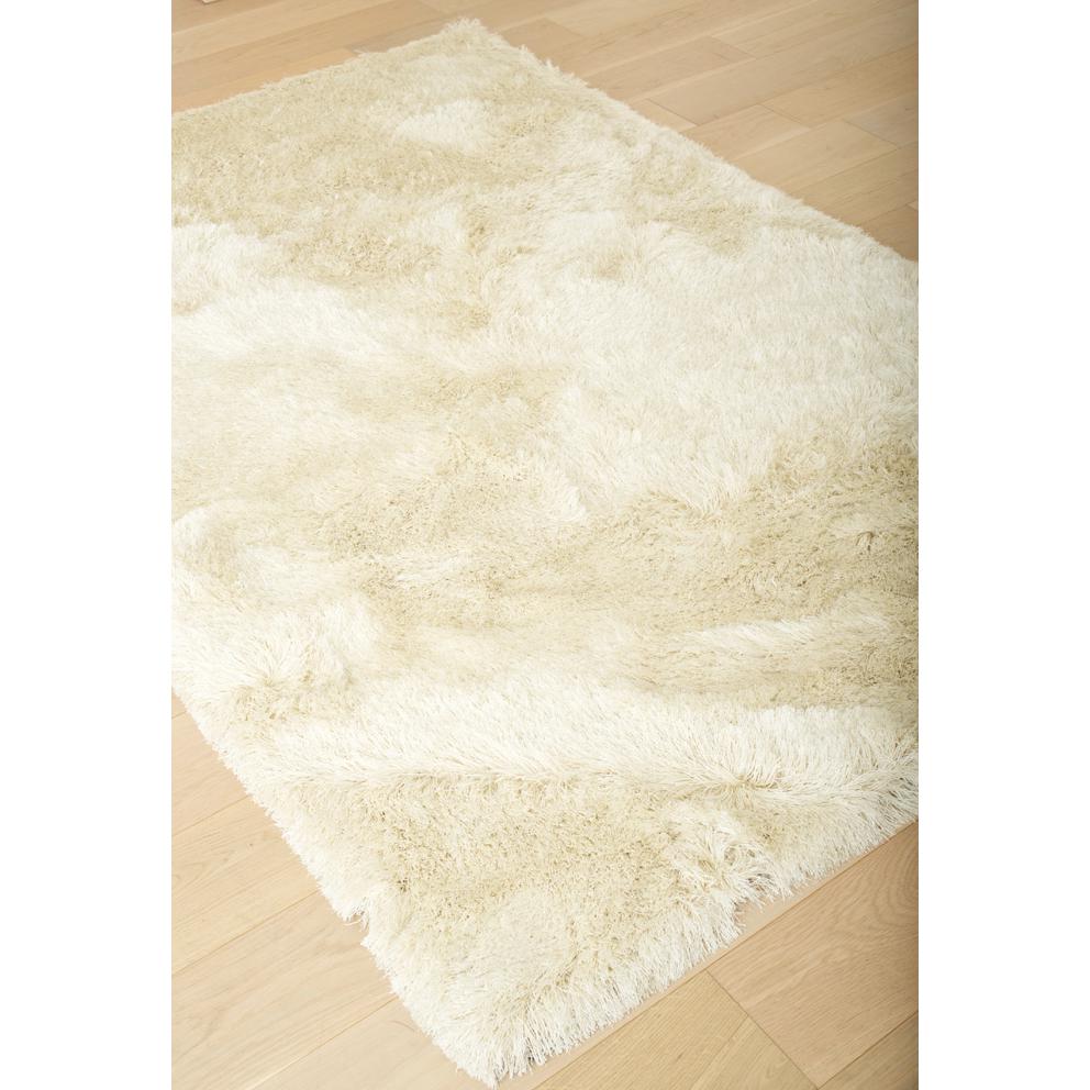 Luxe Shag Ivory Area Rug, 5' x 8'