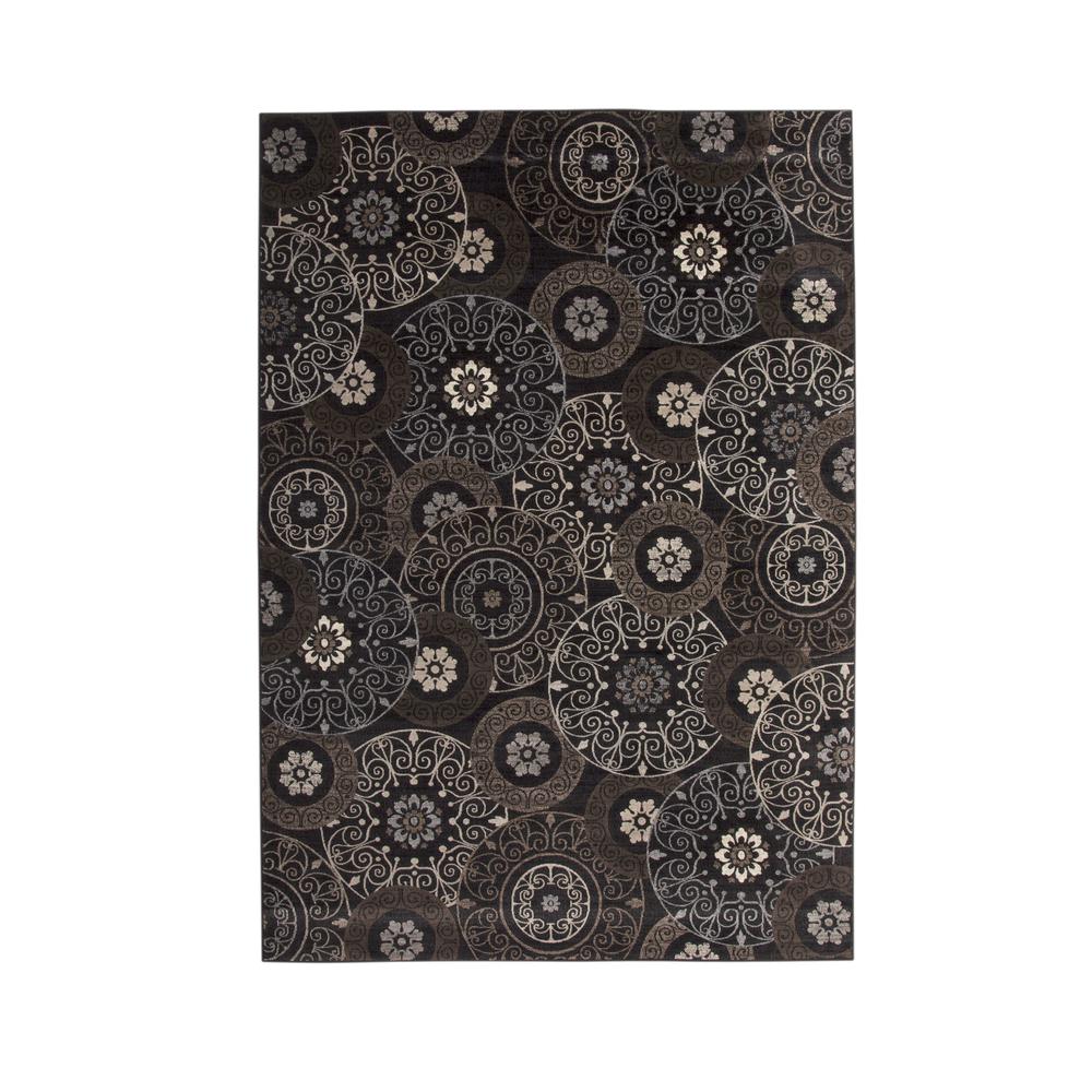 Sonoma Lundy Chocolate/Black/Beige Area Rug, 7'10" x 10'1"