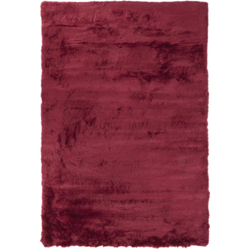 Mink Ruby Faux Fur Area Rug, 5' x 8'