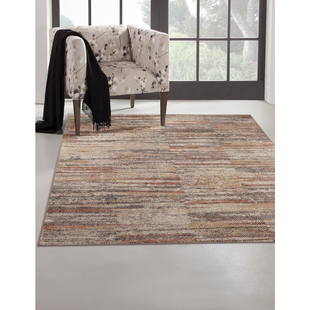 Sonoma Cason Ivory, Grey, Multi-color Area Rug, 5'3" x 7'6"