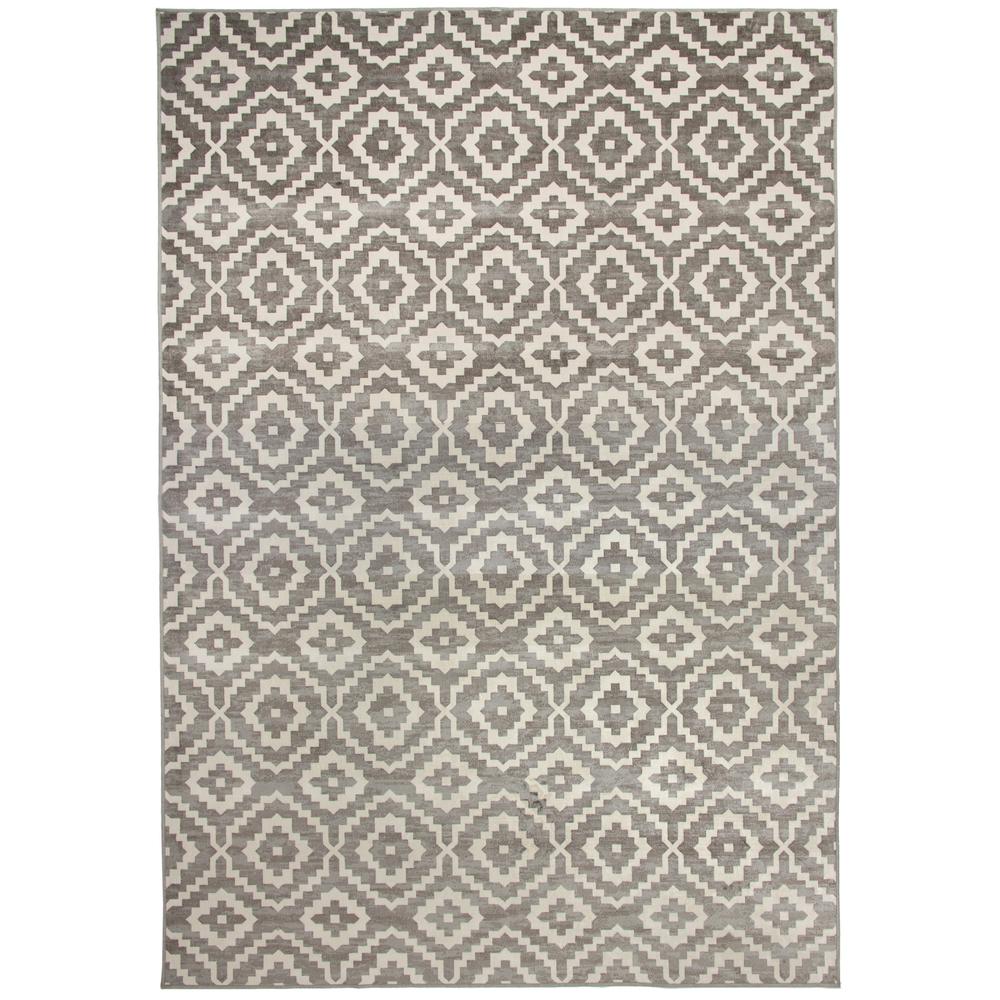 Sonoma Verona Silver-Grey/White Area Rug, 7'10" x 10'1"