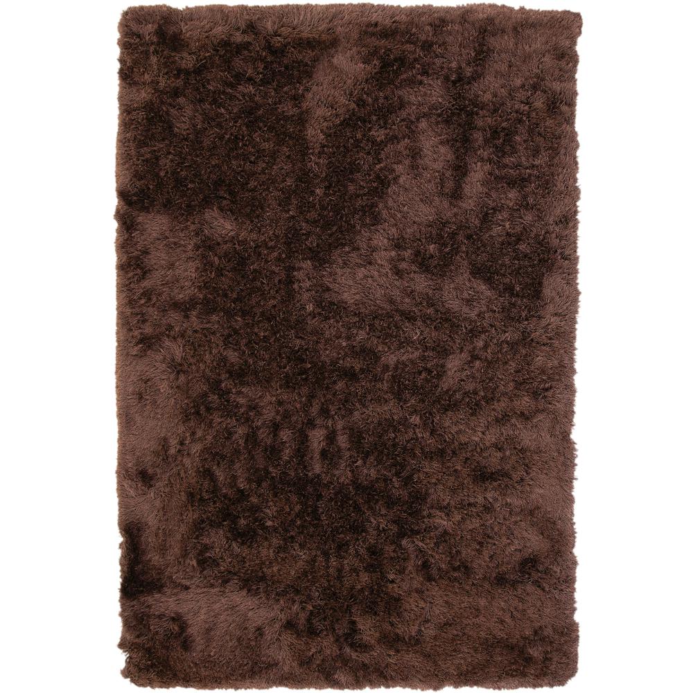 Luxe Shag Chocolate Area Rug, 8' x 10'
