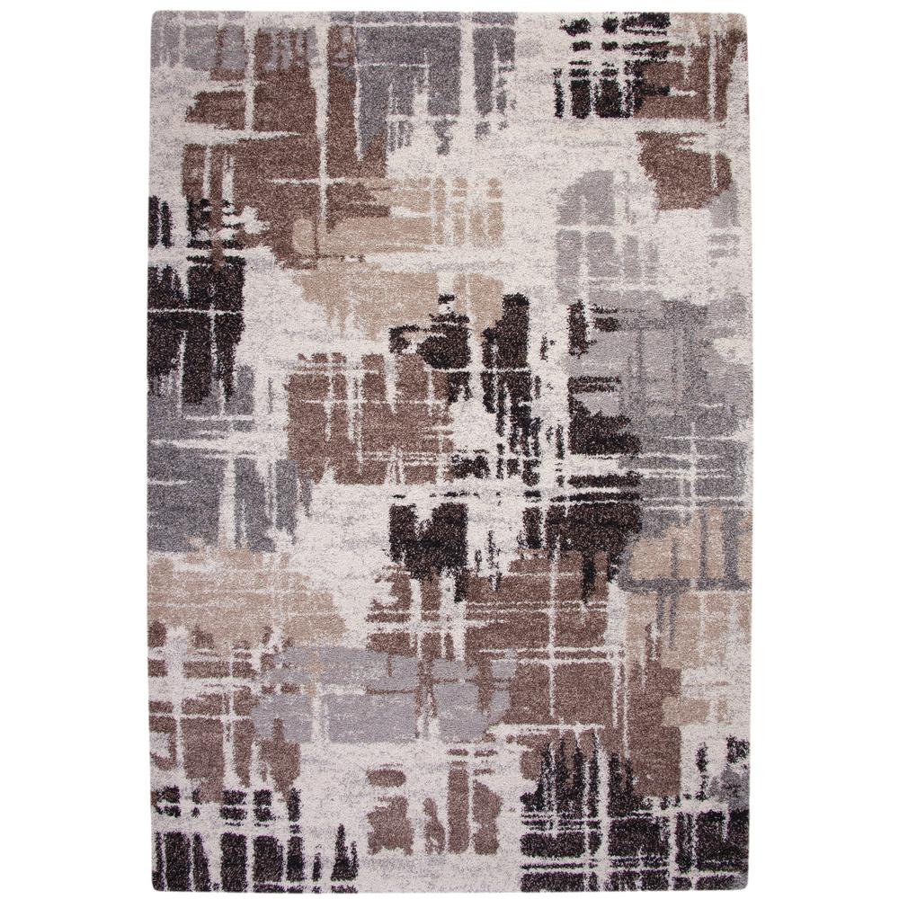 Granada Bakari Chocolate/Med.Brown/Grey/Ivory  Area Rug, 5'3" x 7'6"
