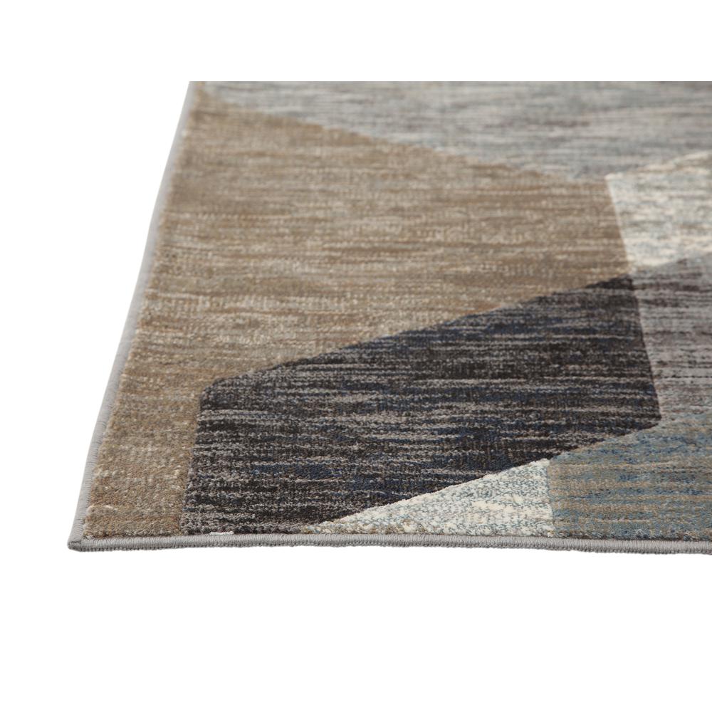 Sonoma Calliope Gray/ Blue/ Natural Geometric Area Rug, 5'3" x 7'6"