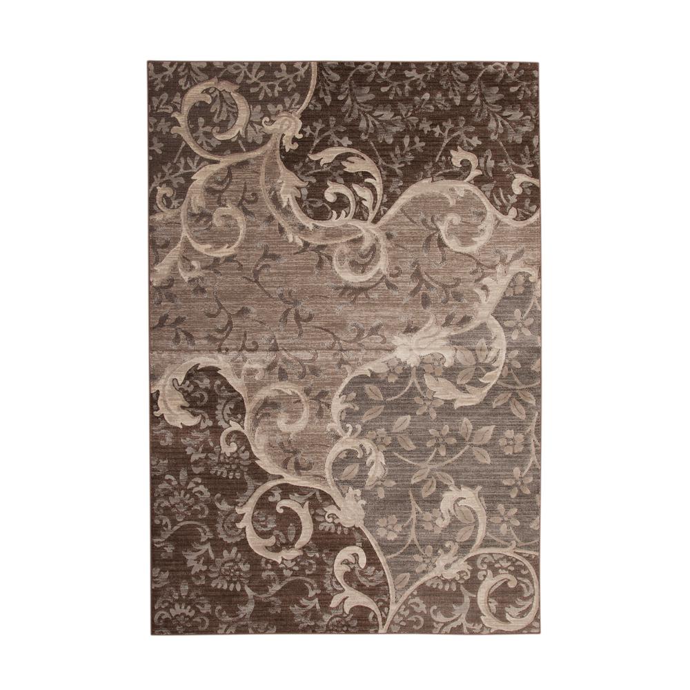Sonoma Chauncy Grey/Chocolate Area Rug, 5'3" x 7'6"