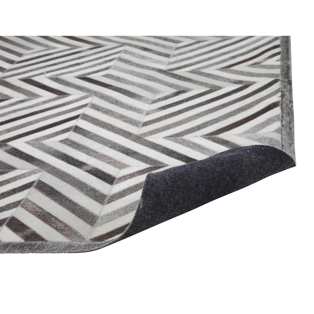 Geo Hide Charcoal/Ivory Area Rug, 8' x 10'