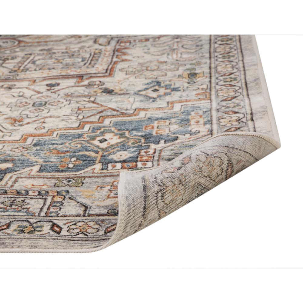 Sonoma Emperial Natural/ Rust/ Blue Viscose Area Rug, 7'10" x 10'1"