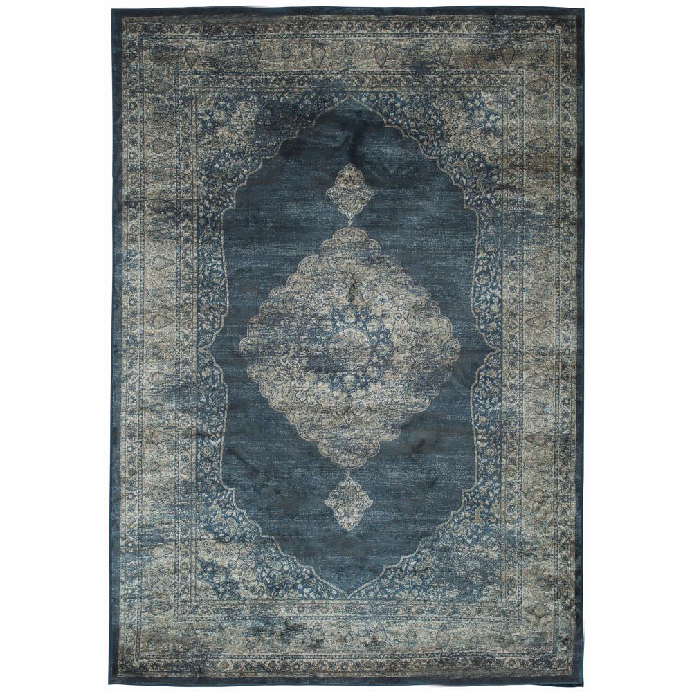 Sonoma Navy Blue/Silver Area Rug, 7'10" x 10'1"