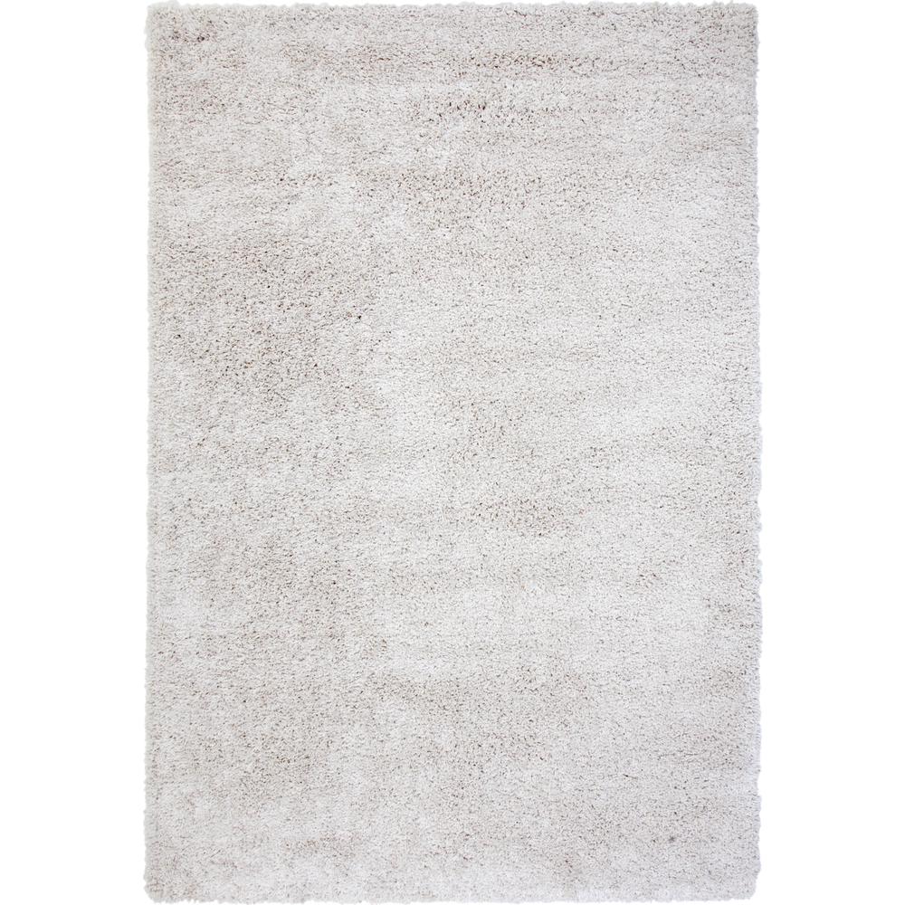 Comfort Shag White Olefin Area Rug, 7'10" x 10'6"