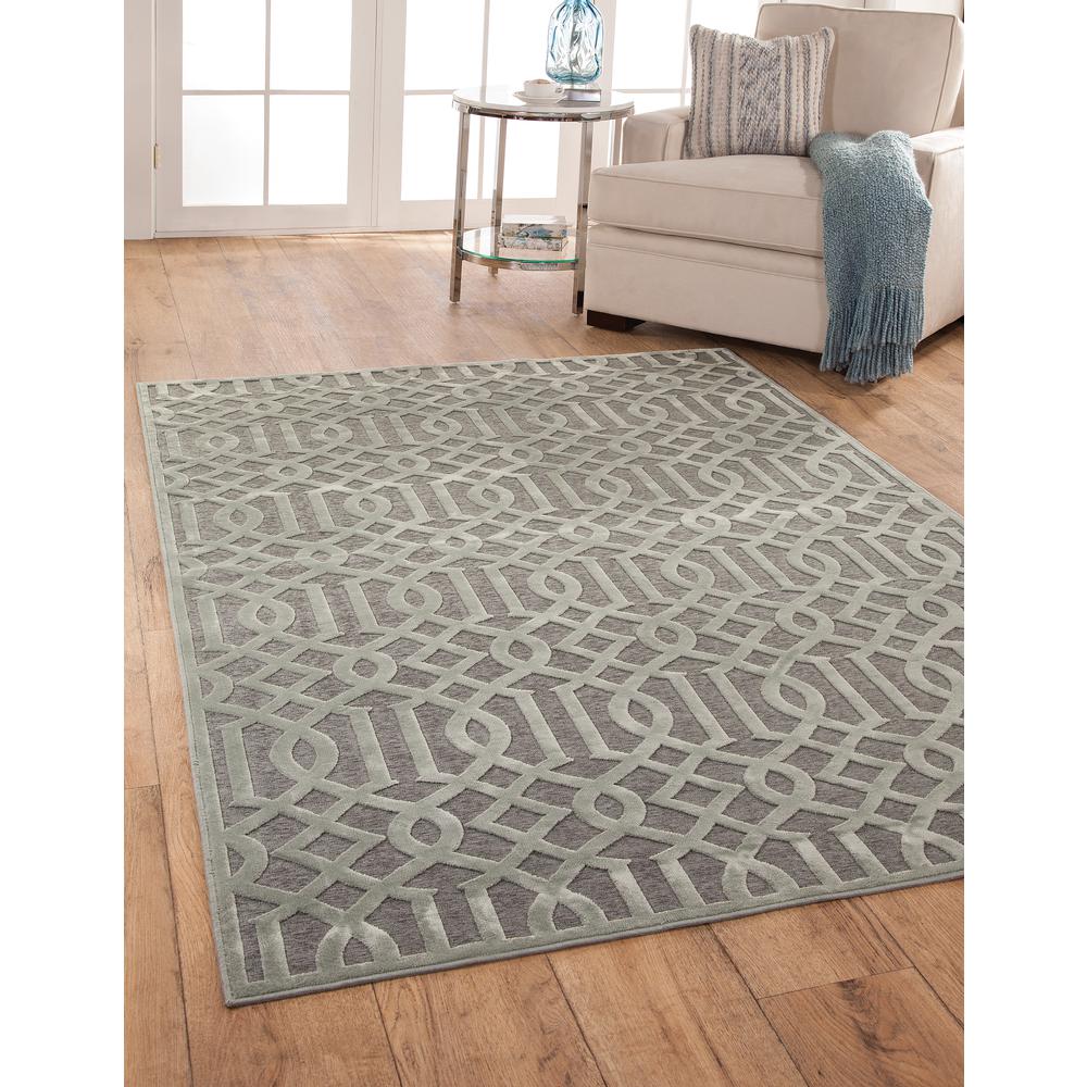 Napa Gilford Grey/Silver Area Rug, 5'3" x 7'6"