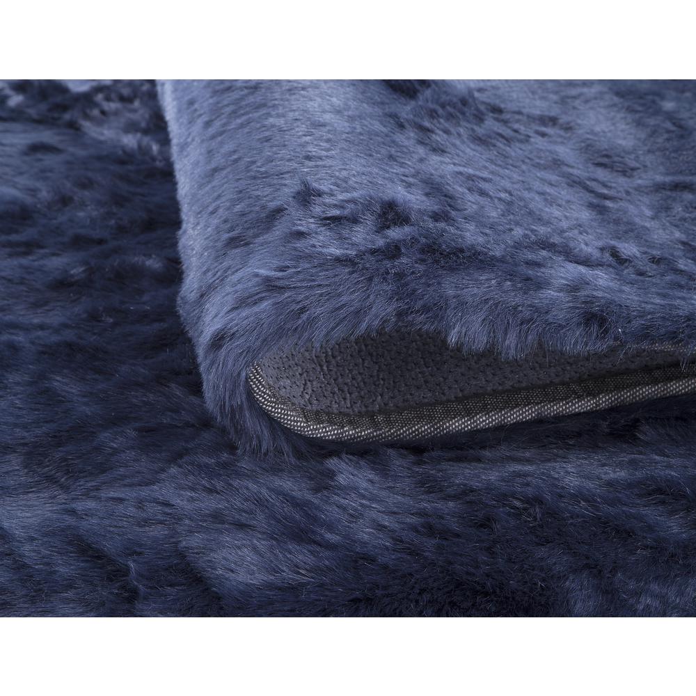 Mink Saphire Faux Fur Area Rug, 8' x 10'