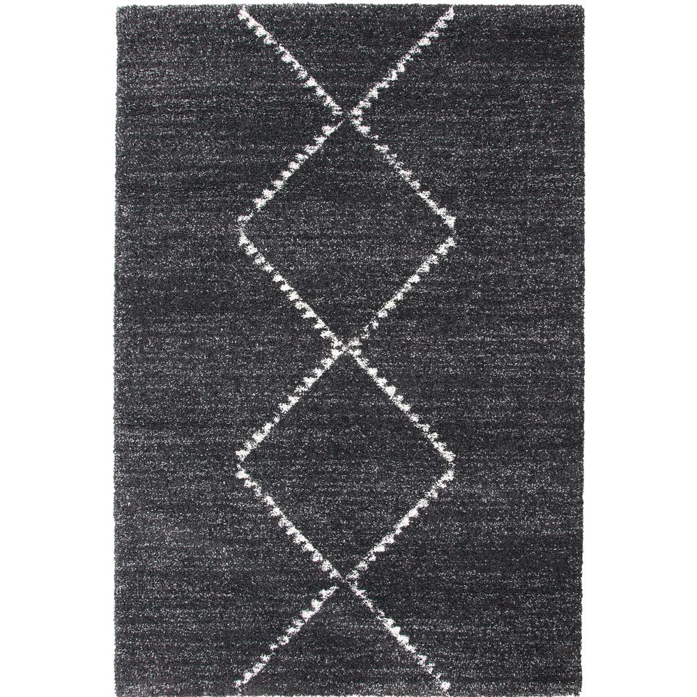 Granada Asher Black/ Ivory Argyle Area Rug, 5'3" x 7'6"